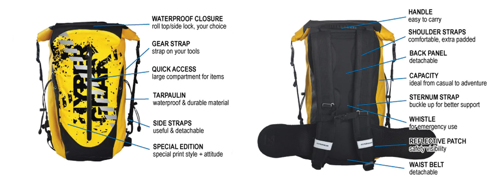 HYPERGEAR Dry Pac Pro Gold 30Lt Limited Edition HYPERGEAR Dry Pac Pro Gold 30Lt Limited Edition